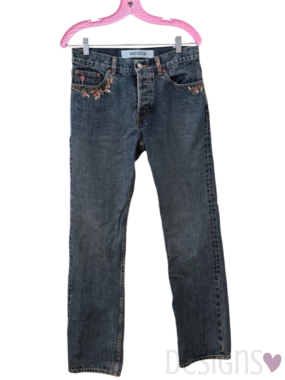 GAP Women’s Bootcut Jeans Regular Fit 5-Pocket Design Mushroom Embroidery 6R